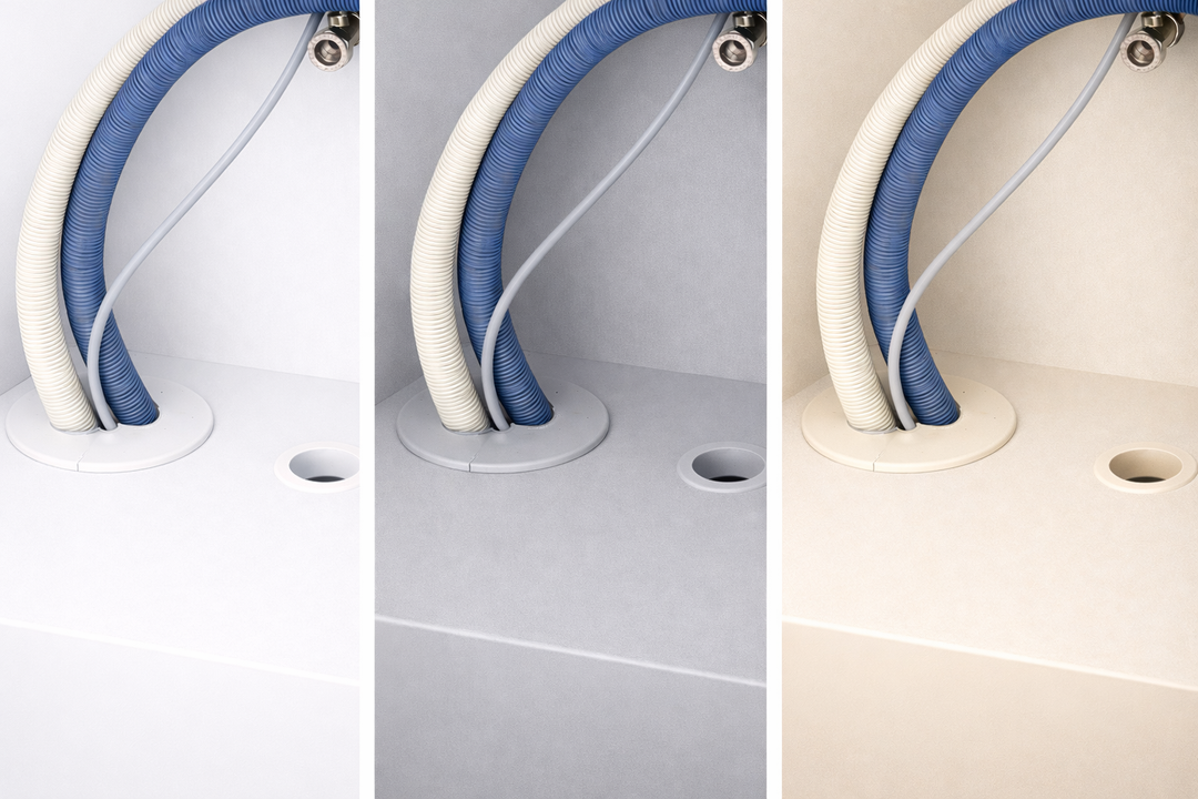 6x Dishwasher Pipe Cover Grommets – White or Light Grey