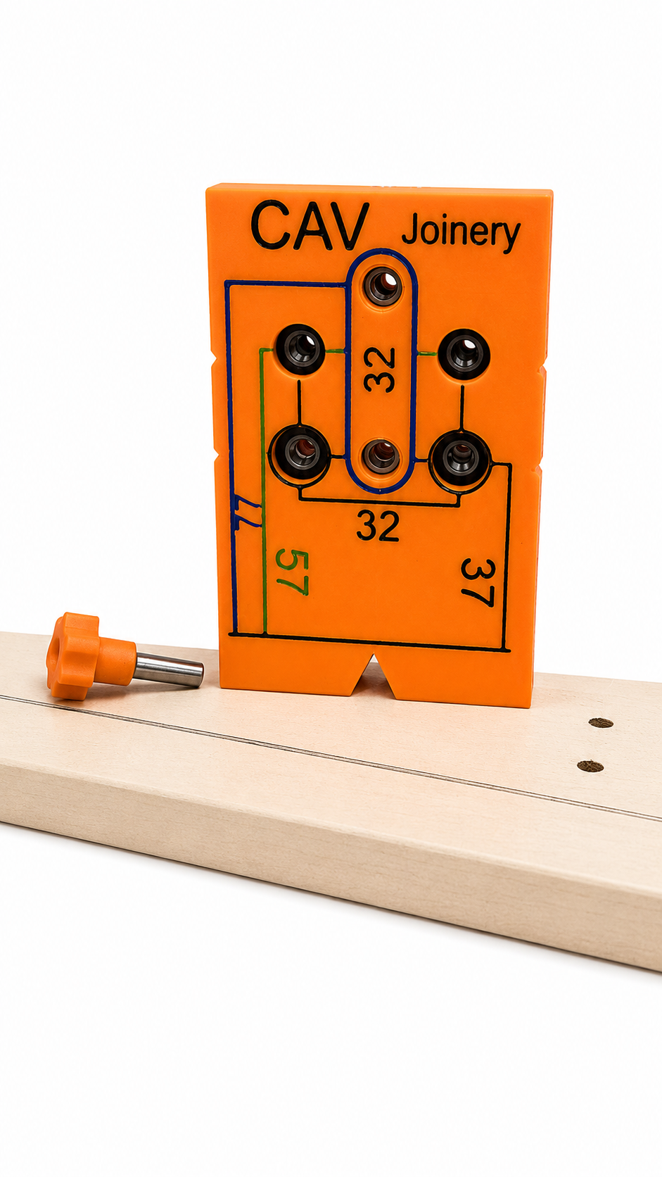CAV Precision Hinge Plate Mounting Jig with Rotating Bearing Guides