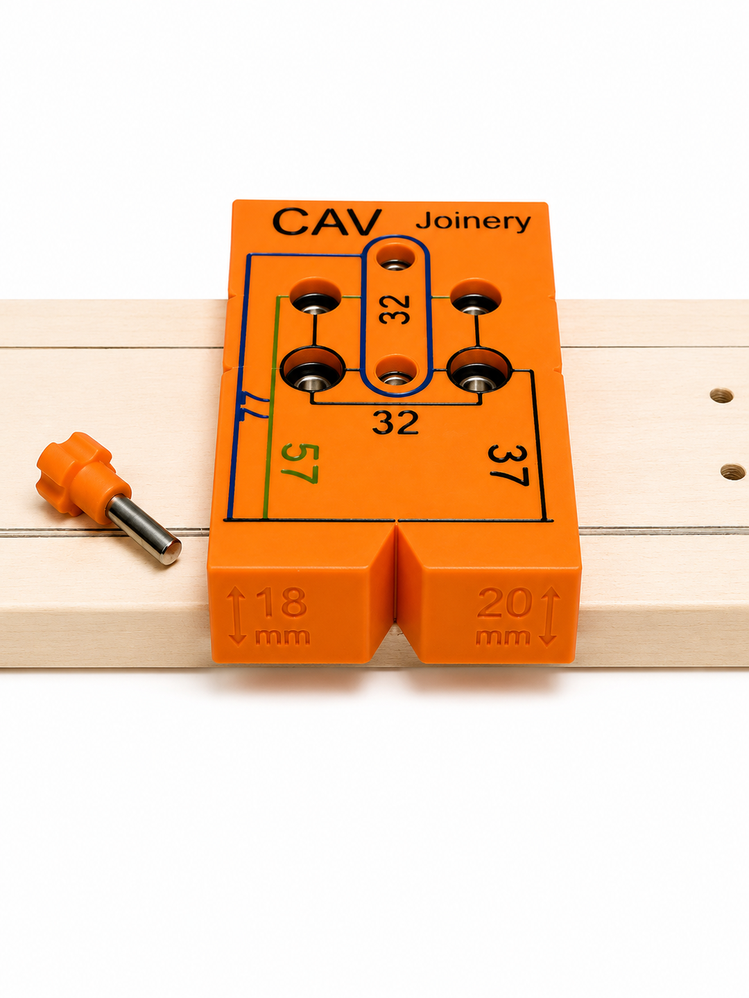 CAV Precision Hinge Plate Mounting Jig with Rotating Bearing Guides