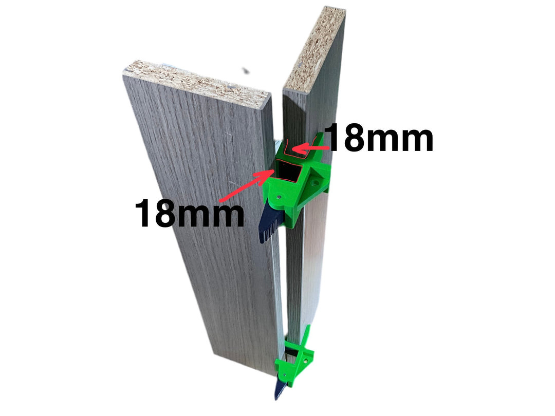 Fast-Fix scribing clamp 18mm (23/32 inch) for kitchen and wardrobe fitters