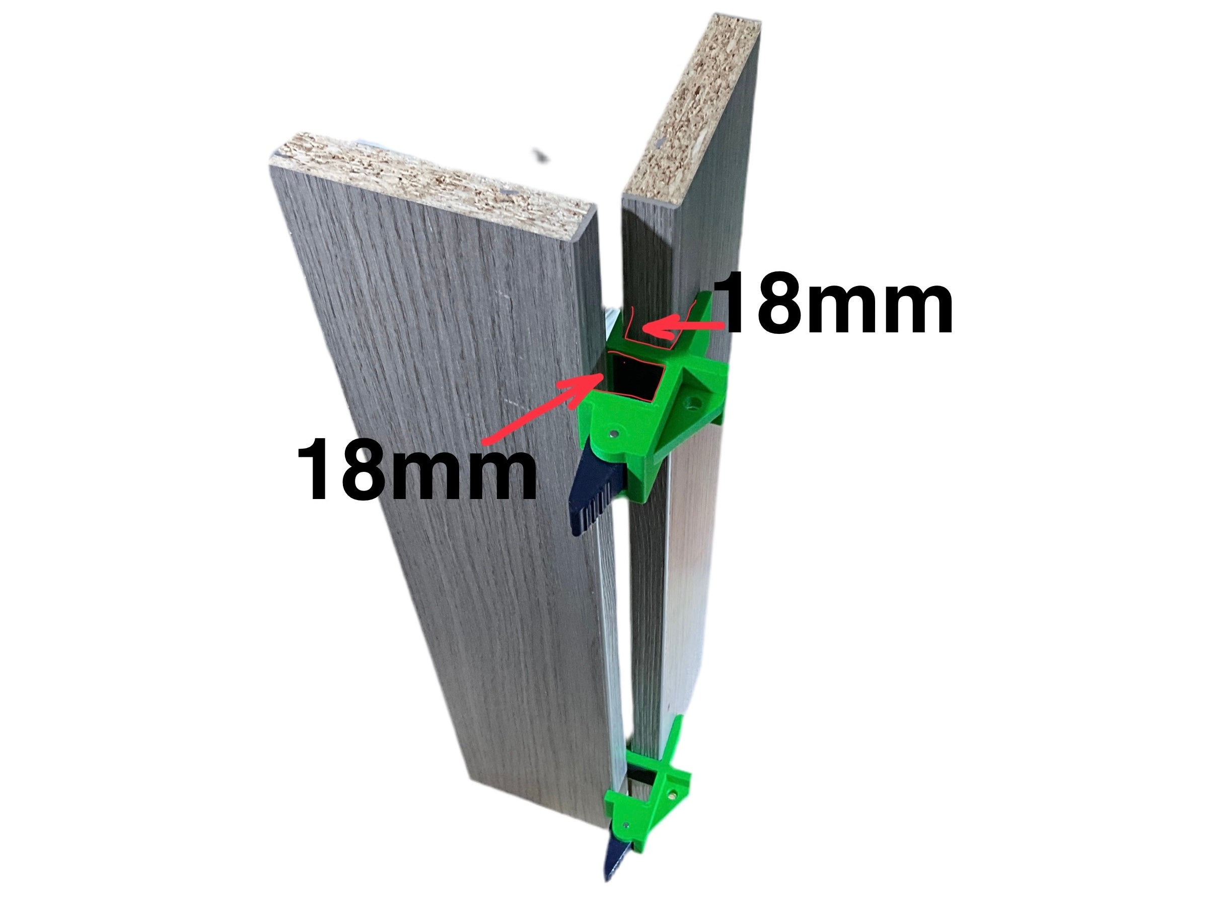 Fast-Fix scribing clamp 18mm (23/32 inch) for kitchen and wardrobe fitters