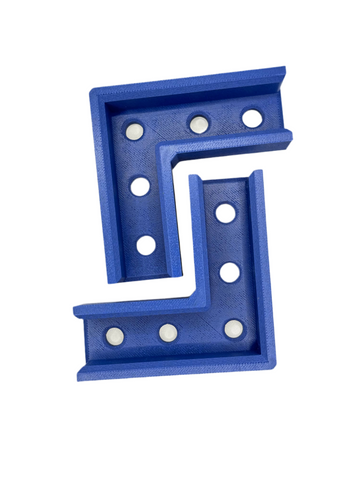 90° Cabinet Corner Clamp – Drill Guide & Alignment Jig for 18mm (23/32”) Board Kitchen & Furniture Installation