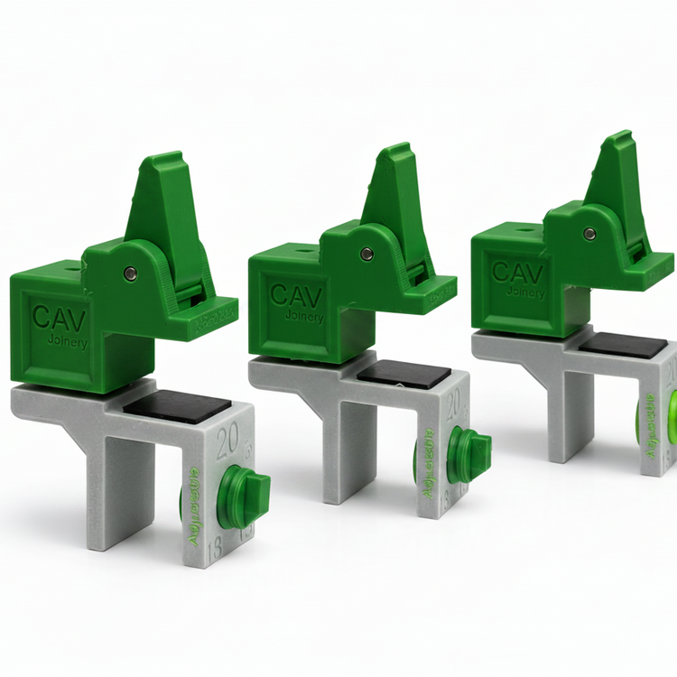 Adjustable scribing jig clamp for kitchen filler panels by CAV Joinery