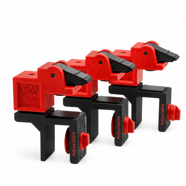 Adjustable scribing jig clamp for kitchen filler panels by CAV Joinery