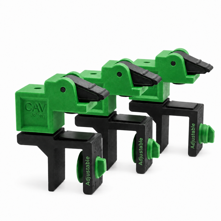 Adjustable scribing jig clamp for kitchen filler panels by CAV Joinery