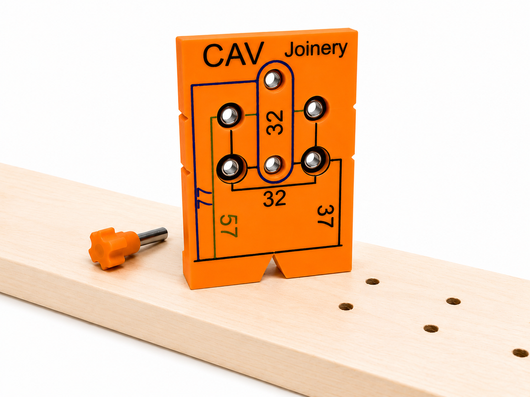 CAV Precision Hinge Plate Mounting Jig with Rotating Bearing Guides