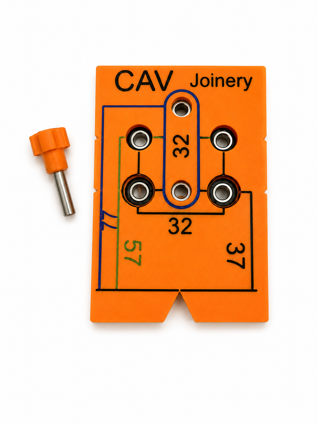 CAV Precision Hinge Plate Mounting Jig with Rotating Bearing Guides