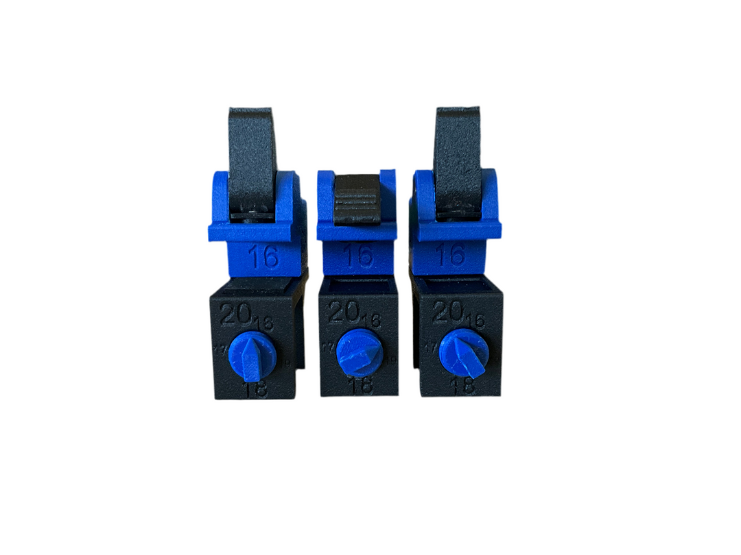 Adjustment scribe fast fix clamp with stepped filler jaw positions from 13mm to 21mm and adjustable carcass jaw from 12mm to 20mm