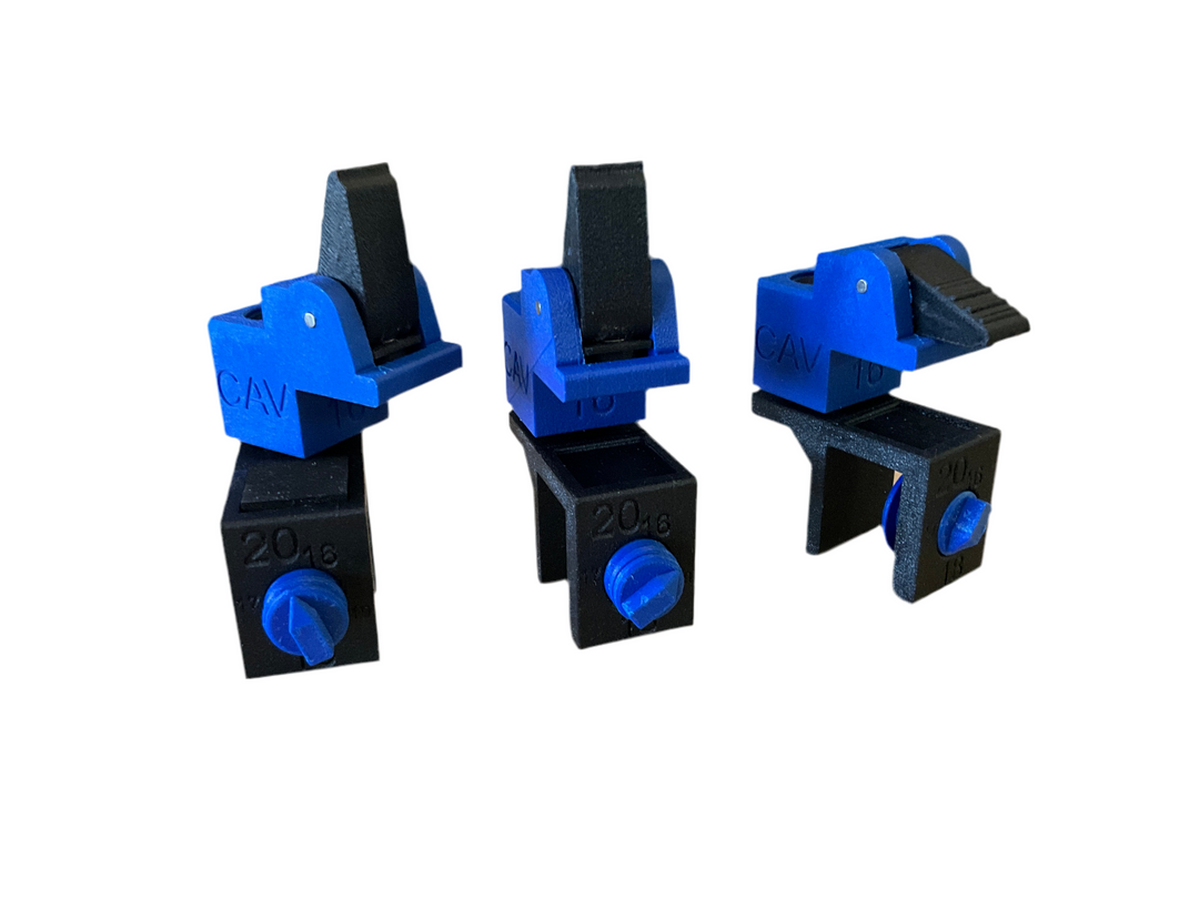 Adjustment scribe fast fix clamp with stepped filler jaw positions from 13mm to 21mm and adjustable carcass jaw from 12mm to 20mm